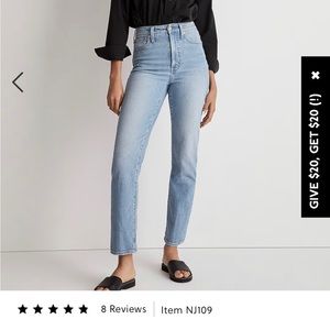 Madewell Perfect Vintage Straight Crop Jean
